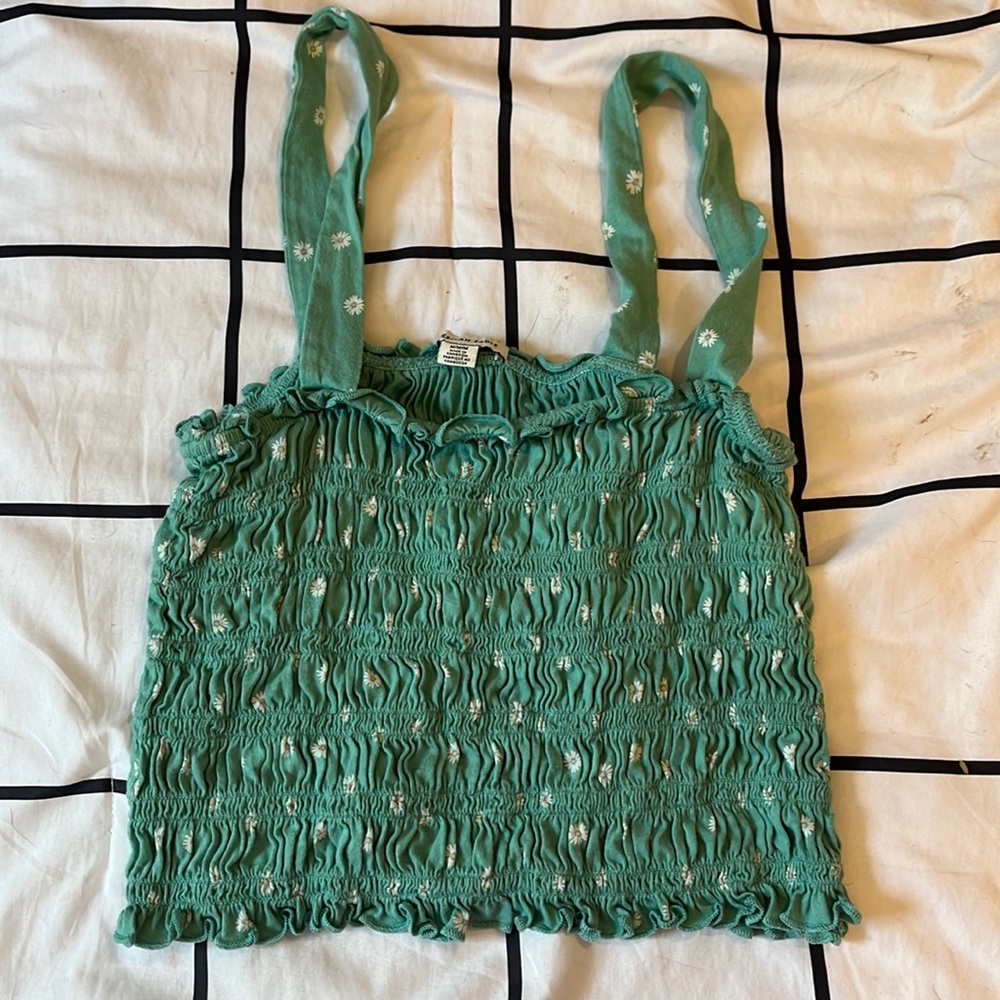 American eagle flowered crop top
